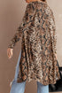 Print Colorblock Long Cardigan